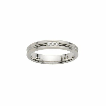 Alliance en or blanc et diamants de 0.017ct