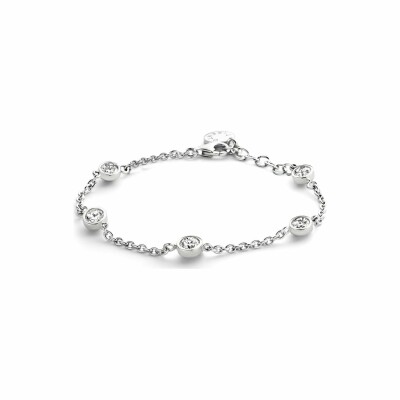 Bracelet Ti Sento en argent et oxydes de zirconium, serti clos