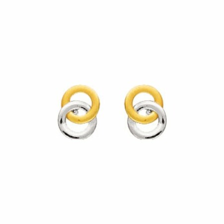 Boucles d'oreilles en or jaune, or blanc