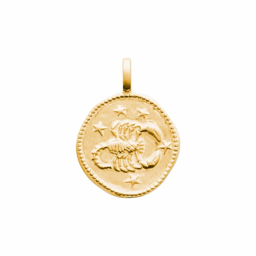 Médaille Zodiaque scorpion en plaqué or