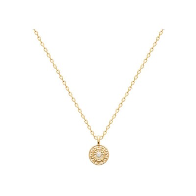 Pendentif en plaqué or et oxyde de zirconium