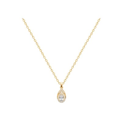 Pendentif en plaqué or et oxyde de zirconium