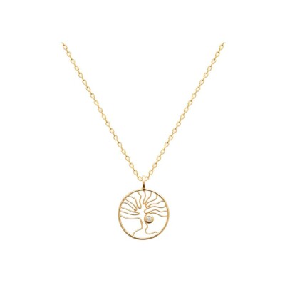 Pendentif en plaqué or et oxyde de zirconium
