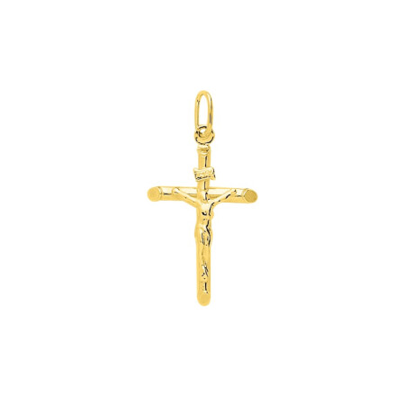 Pendentif croix Christ en or jaune