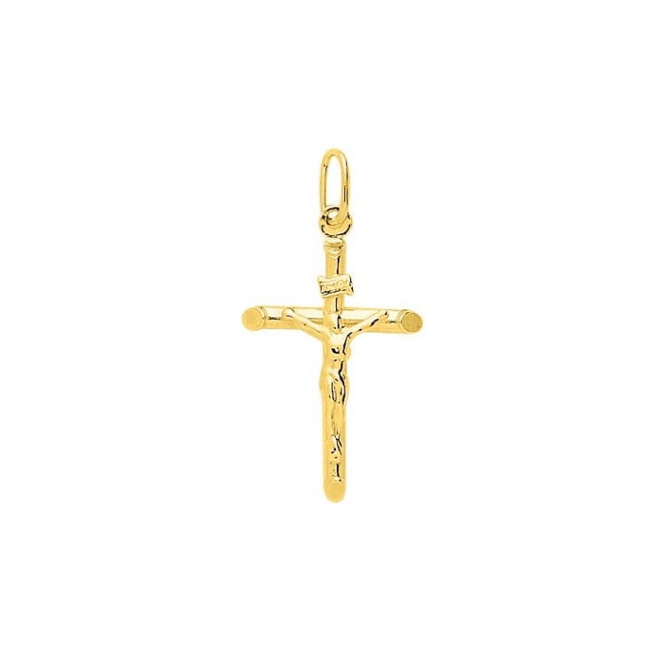 Pendentif croix Christ en or jaune