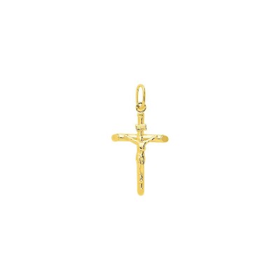 Pendentif croix Christ en or jaune