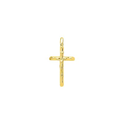 Pendentif croix Christ en or jaune