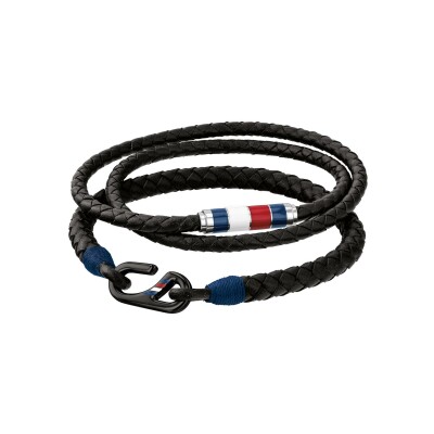 Bracelet Tommy Hilfiger en cuir et acier