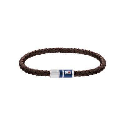 Bracelet Tommy Hilfiger en cuir et acier