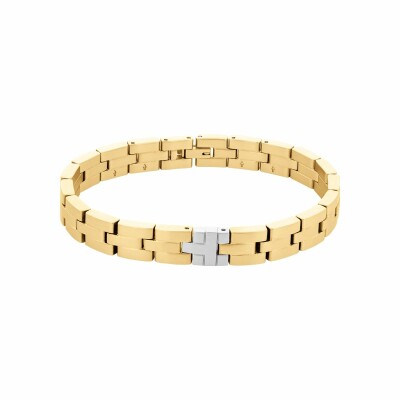 Bracelet Tommy Hilfiger Dressed Up en métal doré et acier, taille 20.5cm