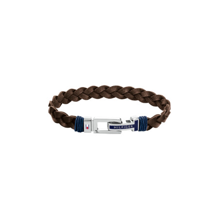 Bracelet Tommy Hilfiger en acier et cuir