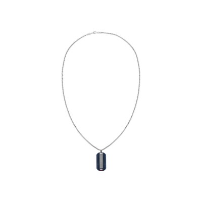 Collier Tommy Hilfiger en acier bleu