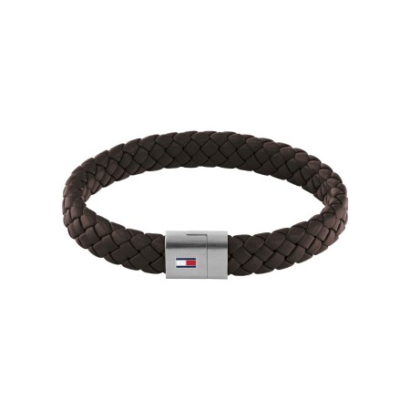 Bracelet Tommy Hilfiger en cuir et acier