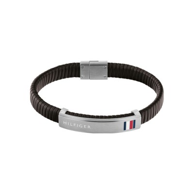 Bracelet Tommy Hilfiger en acier et cuir