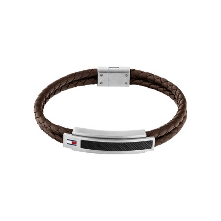 Bracelet Tommy Hilfiger en acier et cuir