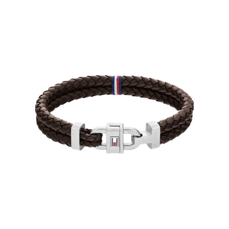 Bracelet Tommy Hilfiger en acier et cuir