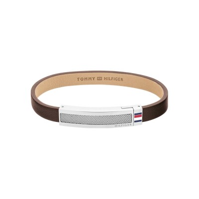 Bracelet Tommy Hilfiger en acier et cuir