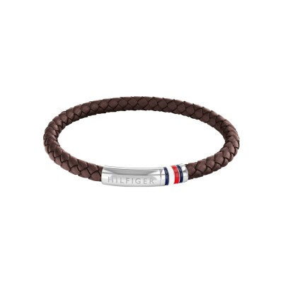 Bracelet Tommy Hilfiger en acier et cuir