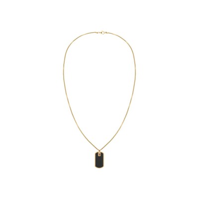 Collier Tommy Hilfiger en acier et cuir