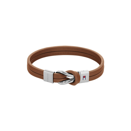 Bracelet Tommy Hilfiger en acier et cuir