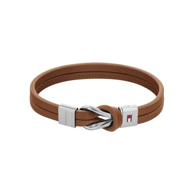 Bracelet Tommy Hilfiger en acier et cuir