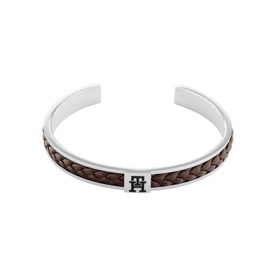 Bracelet Tommy Hilfiger en acier et cuir