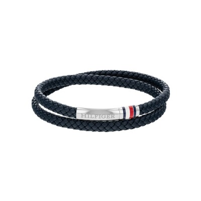 Bracelet Tommy Hilfiger en acier et cuir