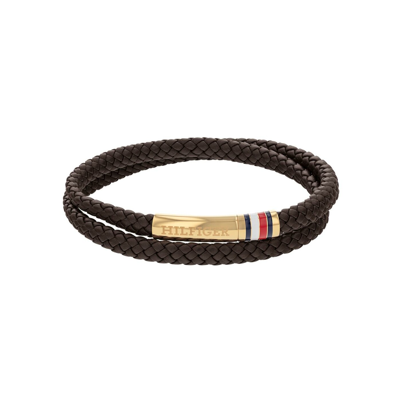 Bracelet Tommy Hilfiger en métal doré et cuir