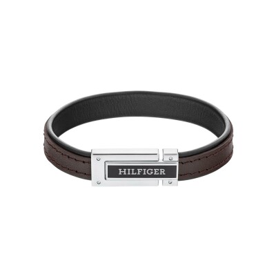 Bracelet Tommy Hilfiger en acier pvd et cuir