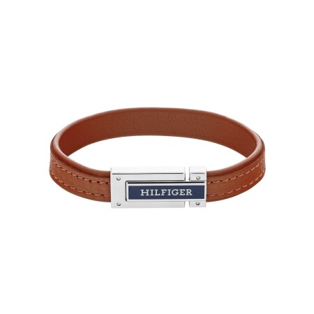 Bracelet Tommy Hilfiger en acier pvd et cuir