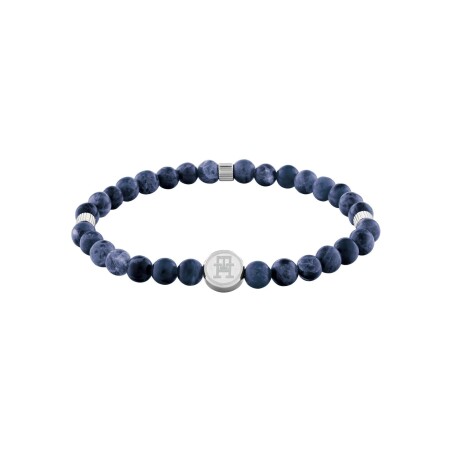 Bracelet Tommy Hilfiger en acier et onyx bleu