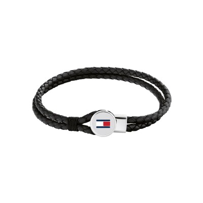 Bracelet Tommy Hilfiger en cuir et acier