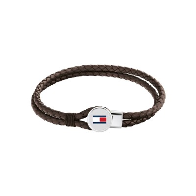 Bracelet Tommy Hilfiger en cuir et acier