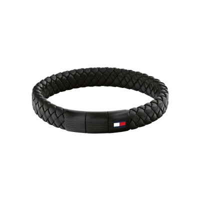 Bracelet Tommy Hilfiger en cuir et acier