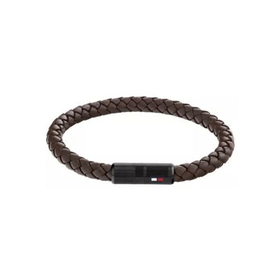 Bracelet Tommy Hilfiger en acier et cuir