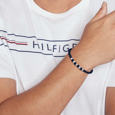 Bracelet Tommy Hilfiger en acier et nylon