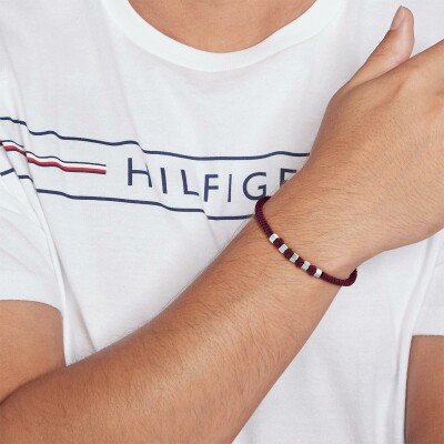 Bracelet Tommy Hilfiger en acier et nylon