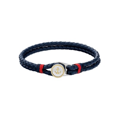 Bracelet Tommy Hilfiger en acier et cuir