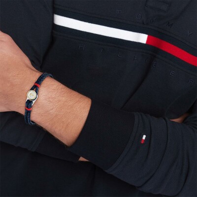 Bracelet Tommy Hilfiger en acier et cuir