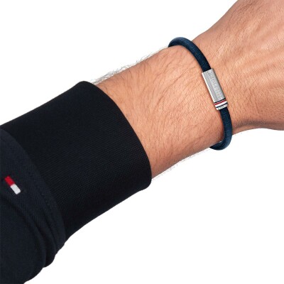 Bracelet Tommy Hilfiger en acier et corde