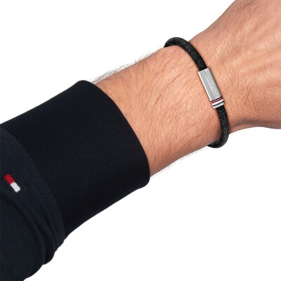 Bracelet Tommy Hilfiger en acier et corde