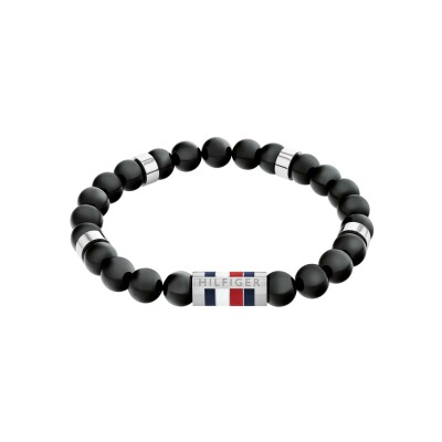 Bracelet Tommy Hilfiger en acier et onyx