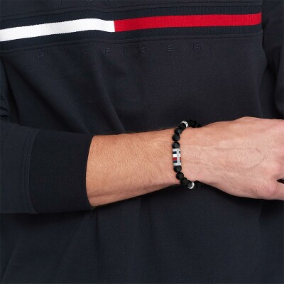 Bracelet Tommy Hilfiger en acier et onyx