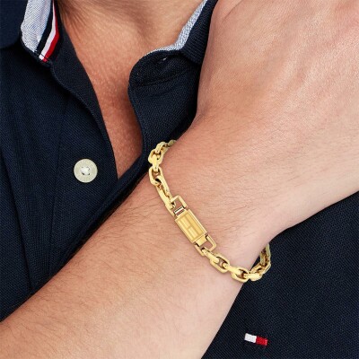 Bracelet Tommy Hilfiger en acier doré