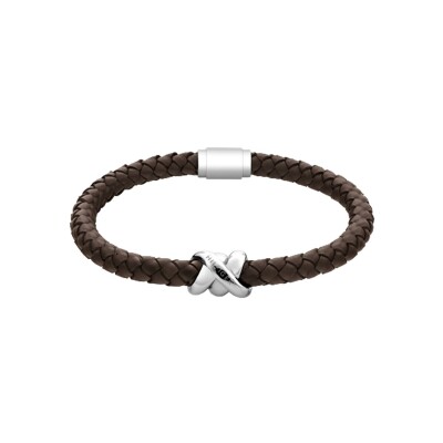 Bracelet Tommy Hilfiger en acier et cuir