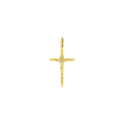 Pendentif croix Christ en or jaune