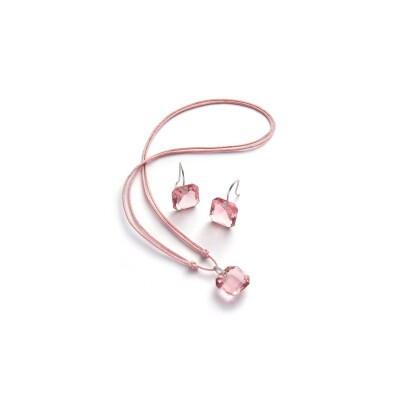 Boucles d'oreilles Baccarat par Marie-Hélène de Taillac en argent et cristal