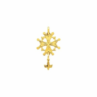 Pendentif croix Huguenote en or jaune