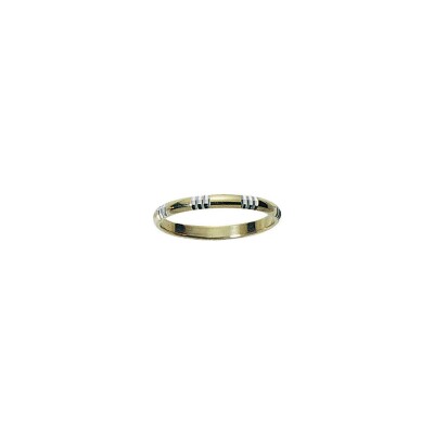 Alliance en or jaune et rhodium