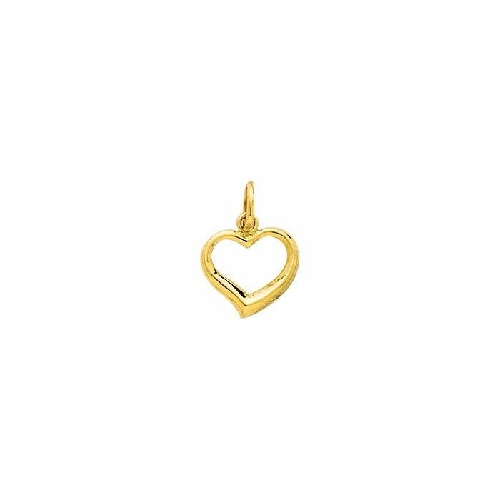 Pendentif coeur en or jaune